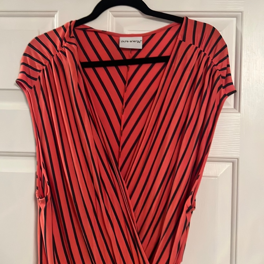 Midi faux wrap cap sleeve dress